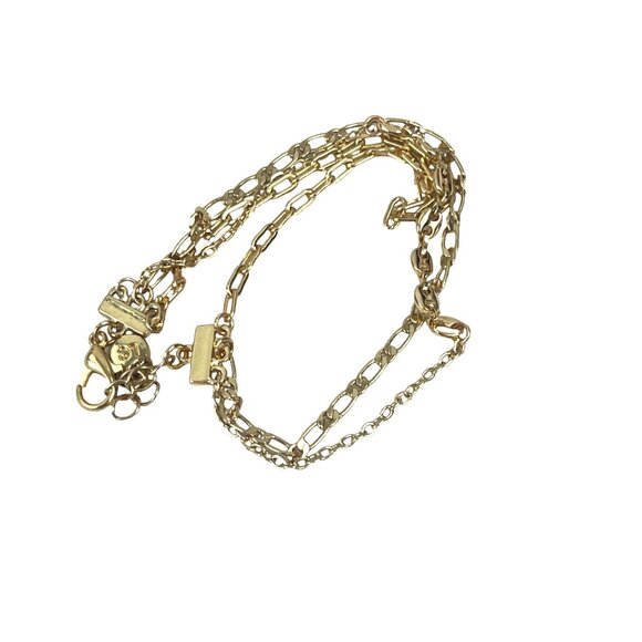 Liz Claiborne Elegant Gold-Tone Multi Strand Chain Bracelet With Lobster Clasp E - Picture 6 of 7